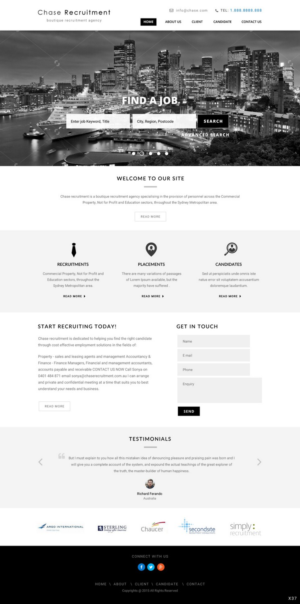 Web Design by pb for Chase Recruitment | Design: #7724174