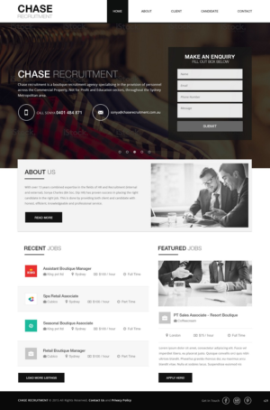 Web Design by pb for Chase Recruitment | Design: #7724183