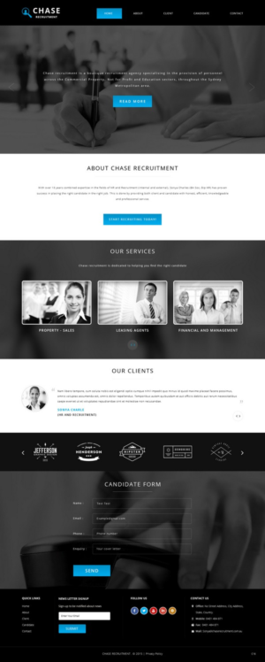 Web Design by pb for Chase Recruitment | Design: #7724186