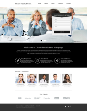 Web Design by pb for Chase Recruitment | Design: #7724187