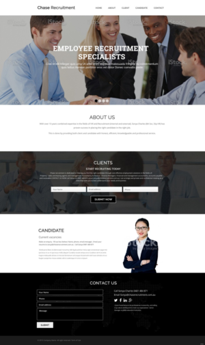 Web Design by pb for Chase Recruitment | Design: #7724188