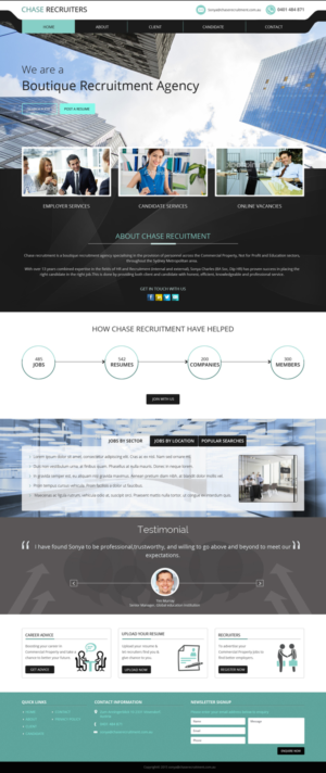 Web Design by SJ-Designer for Chase Recruitment | Design: #7812271