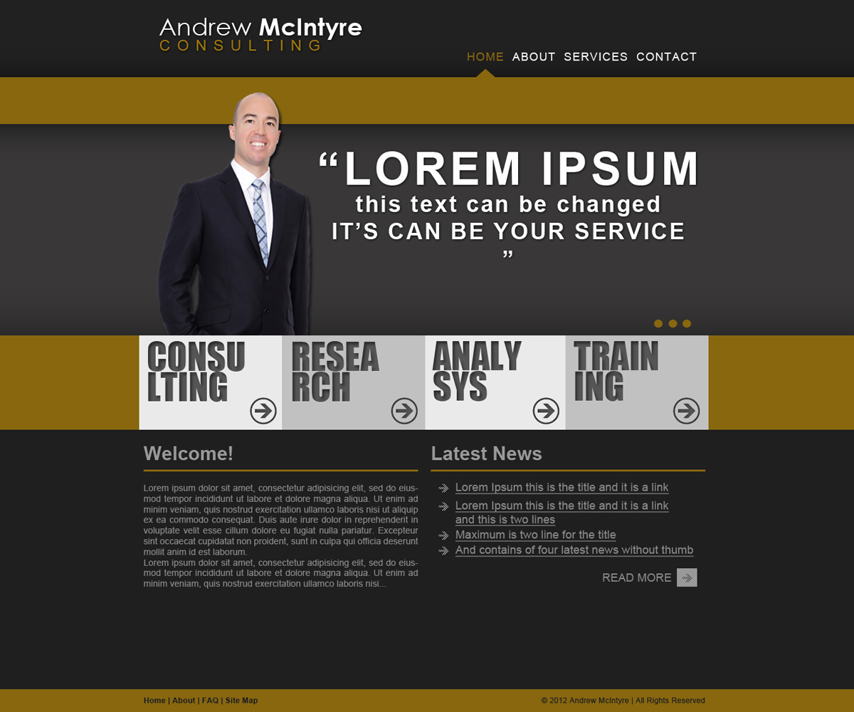 Web Design by dadtective for Andrew McIntyre Consultancy | Design #1910787