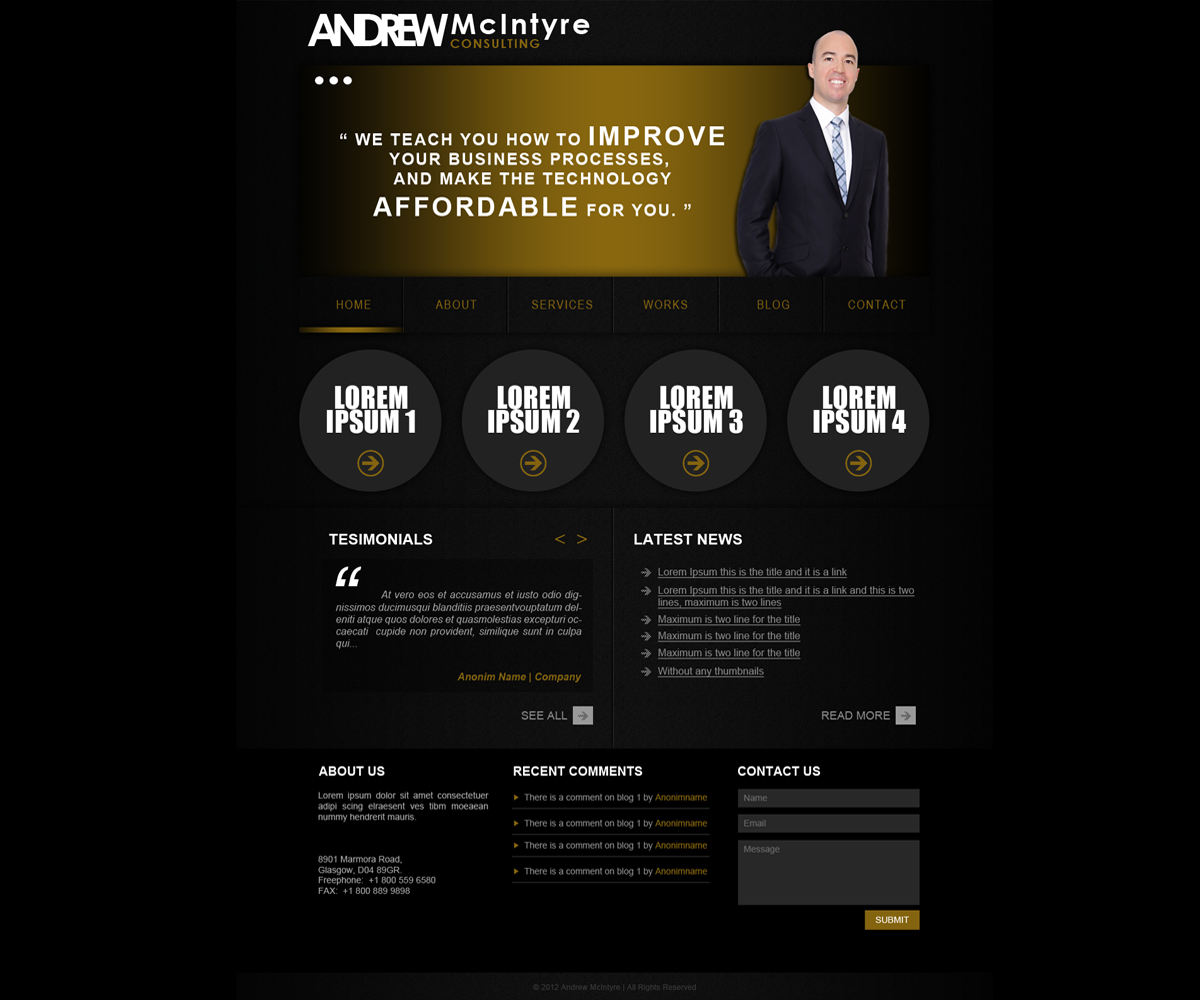 Web Design by dadtective for Andrew McIntyre Consultancy | Design #1915900