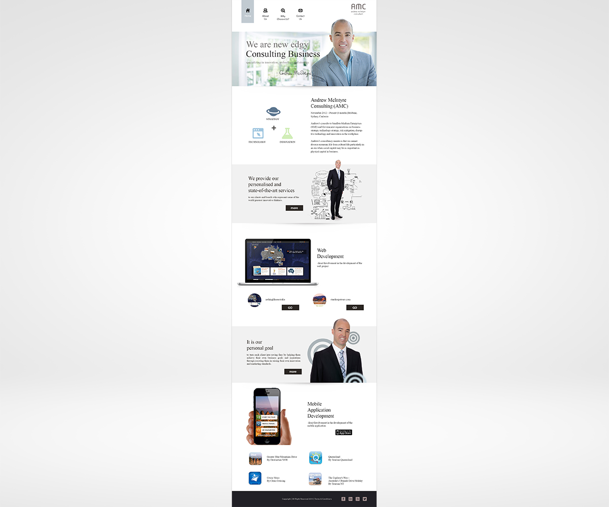 Web Design par natureborn pour Andrew McIntyre Consultancy | Design #1917350