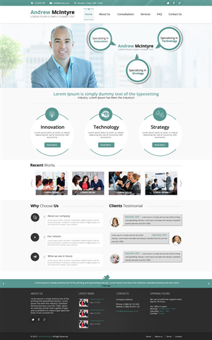 Web Design by Nur Mohammad for Andrew McIntyre Consultancy | Design: #1934292