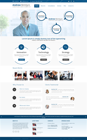 Web Design by Nur Mohammad for Andrew McIntyre Consultancy | Design: #1944188