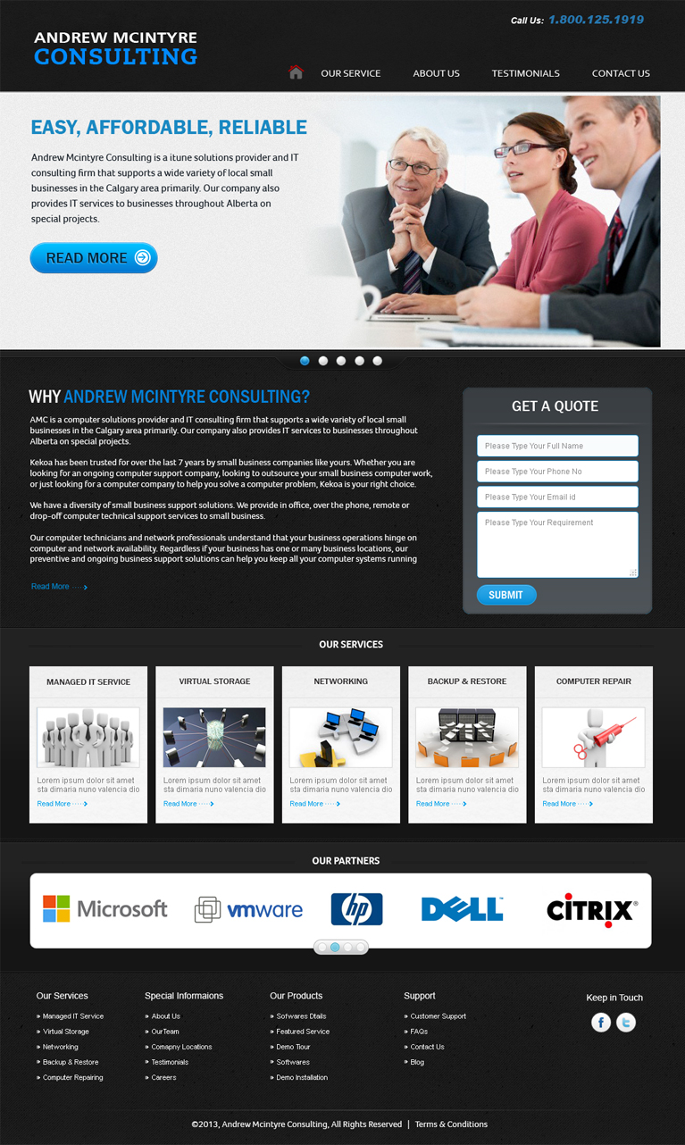 Web Design by Expert Designer for Andrew McIntyre Consultancy | Design #1963312
