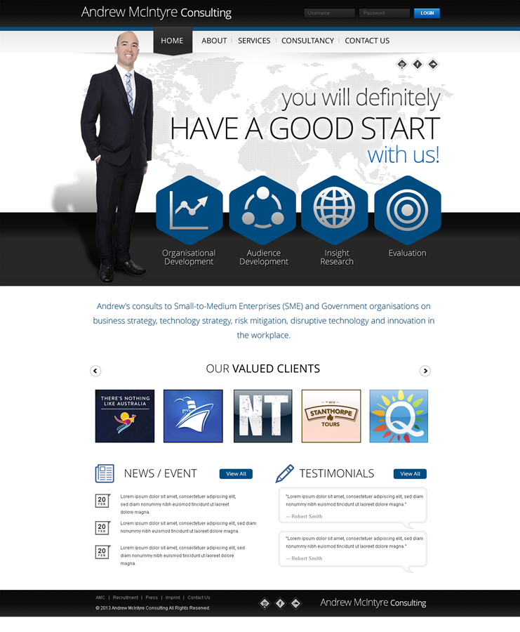 Web Design by Behriatech for Andrew McIntyre Consultancy | Design #1936417