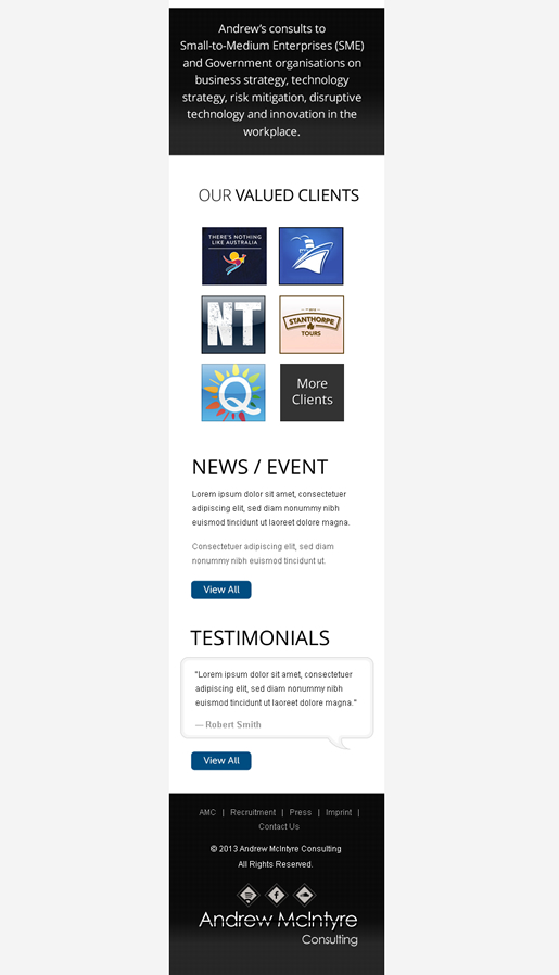Web Design by Behriatech for Andrew McIntyre Consultancy | Design #1972665
