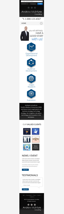 Web Design by Behriatech for Andrew McIntyre Consultancy | Design: #1972685
