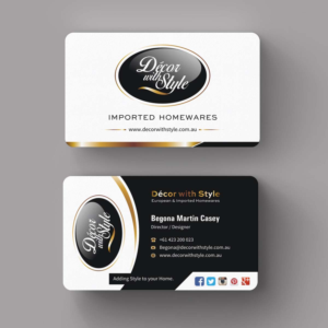 Diseño de Tarjeta de Presentación por INDIAN_Ashok para Decor with Style | Diseño: #7723628