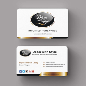 Diseño de Tarjeta de Presentación por INDIAN_Ashok para Decor with Style | Diseño: #7723632