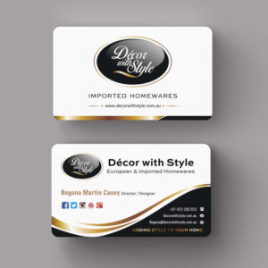 Diseño de Tarjeta de Presentación por INDIAN_Ashok para Decor with Style | Diseño: #7723634