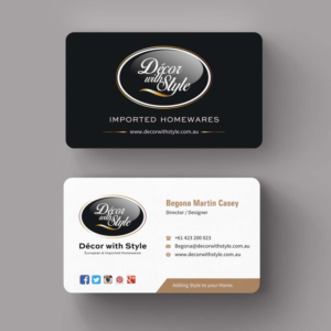 Diseño de Tarjeta de Presentación por INDIAN_Ashok para Decor with Style | Diseño: #7723637