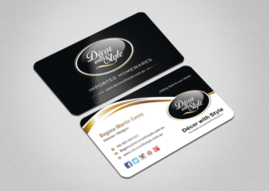 Diseño de Tarjeta de Presentación por INDIAN_Ashok para Decor with Style | Diseño: #7723642