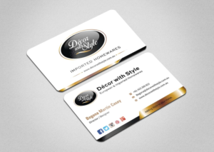 Diseño de Tarjeta de Presentación por INDIAN_Ashok para Decor with Style | Diseño: #7723646