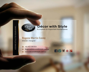 Business Card Design by INDIAN_Ashok for Decor with Style | Design: #7723652