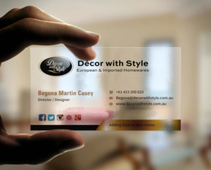 Business Card Design by INDIAN_Ashok for Decor with Style | Design: #7723653