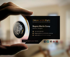 Business Card Design by INDIAN_Ashok for Decor with Style | Design: #7723660