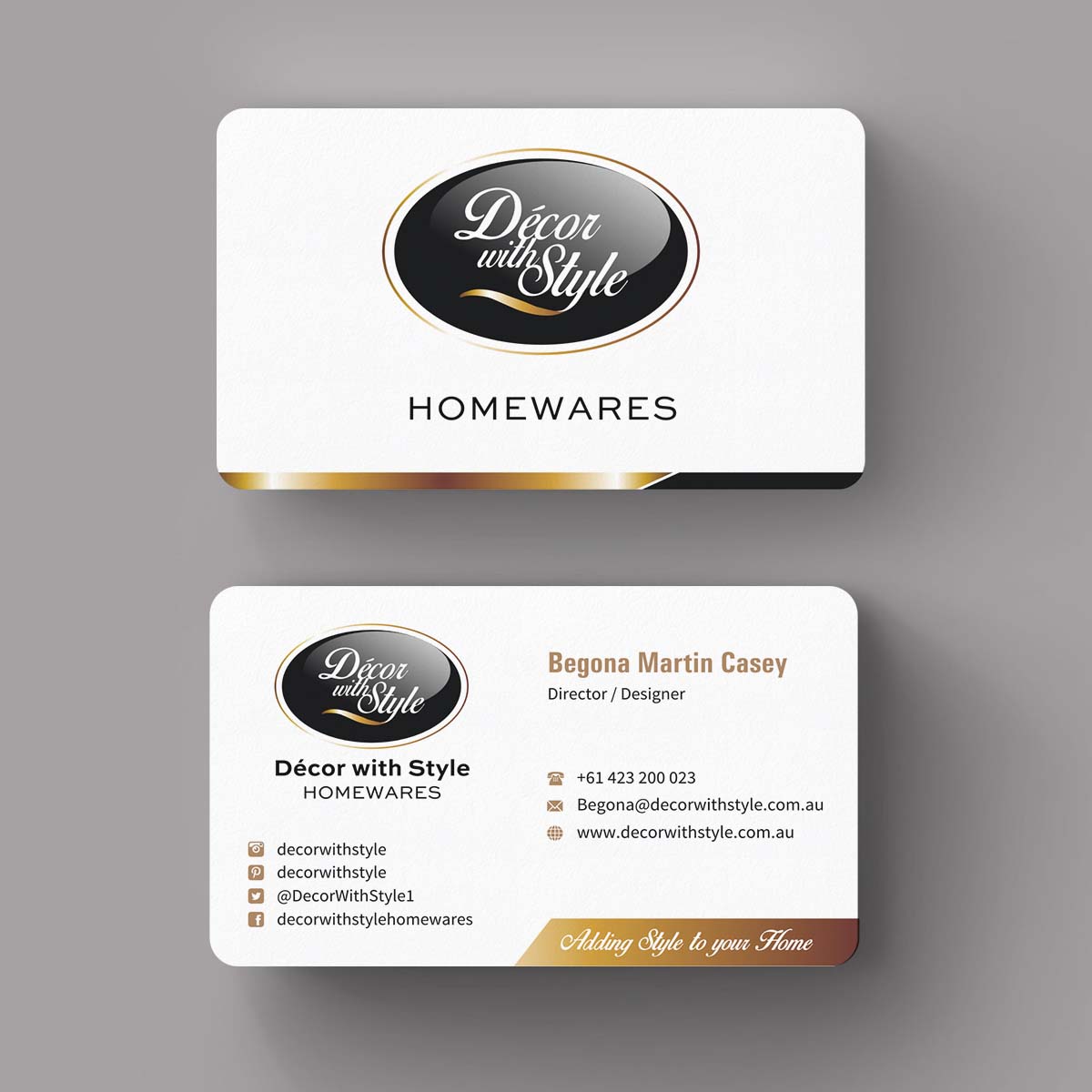 Business Card Design by INDIAN_Ashok for Decor with Style | Design #7858276