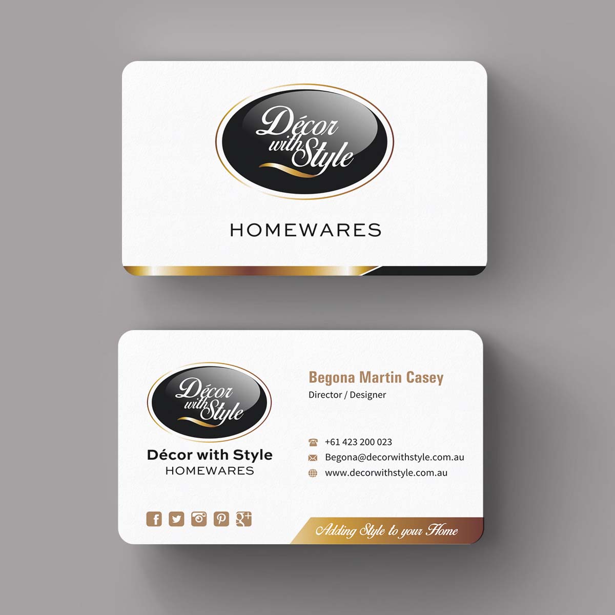 Business Card Design by INDIAN_Ashok for Decor with Style | Design #7858277