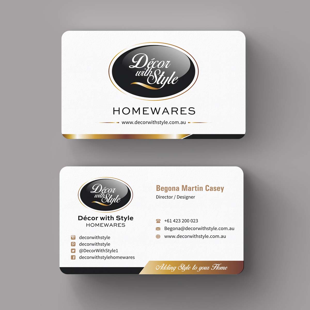 Business Card Design by INDIAN_Ashok for Decor with Style | Design #7884285