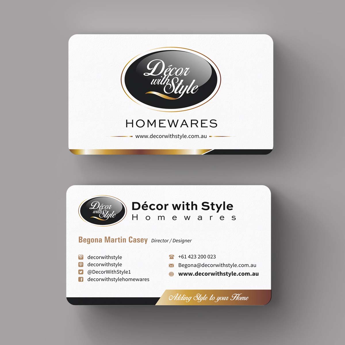 Business Card Design by INDIAN_Ashok for Decor with Style | Design #7884286