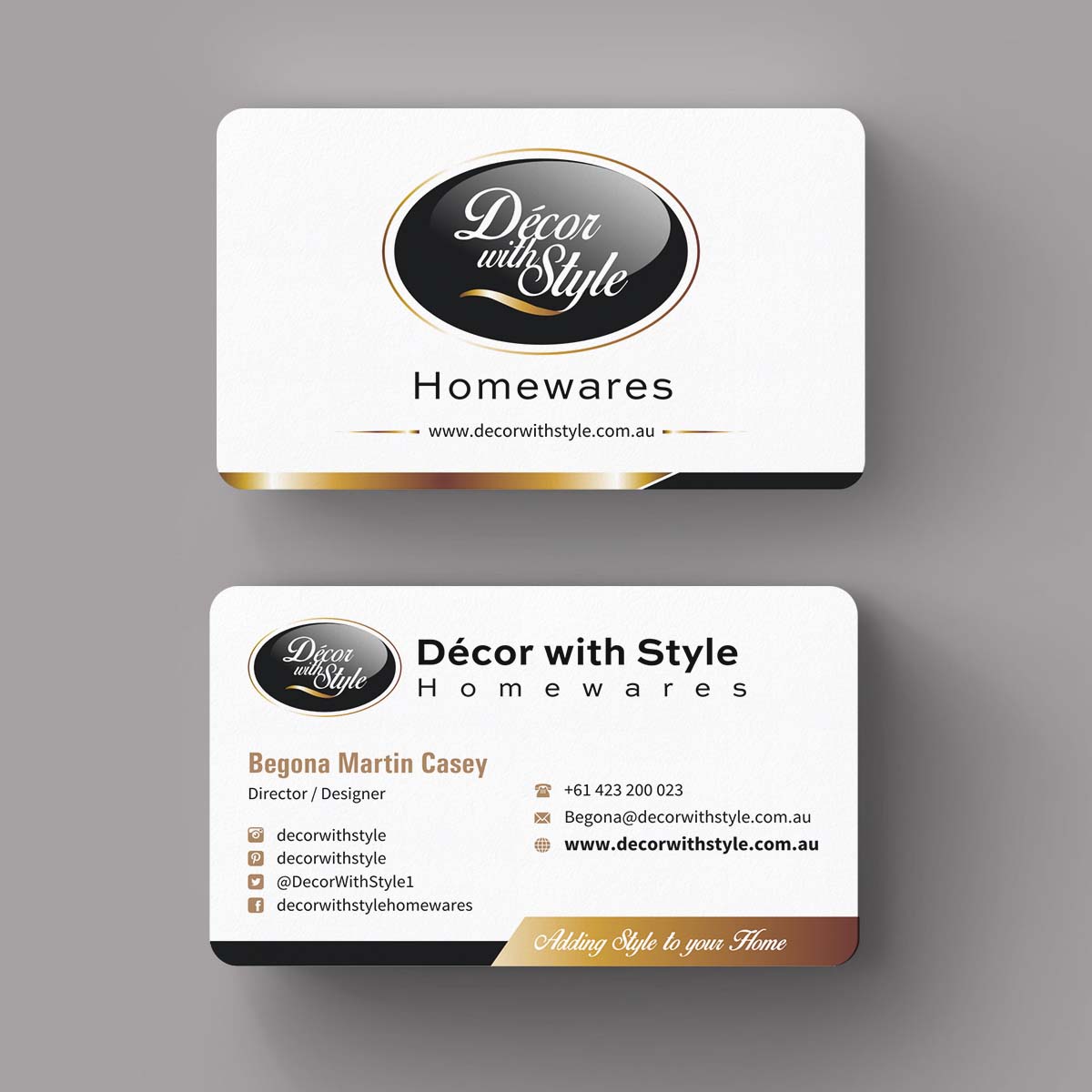 Business Card Design by INDIAN_Ashok for Decor with Style | Design #7884291