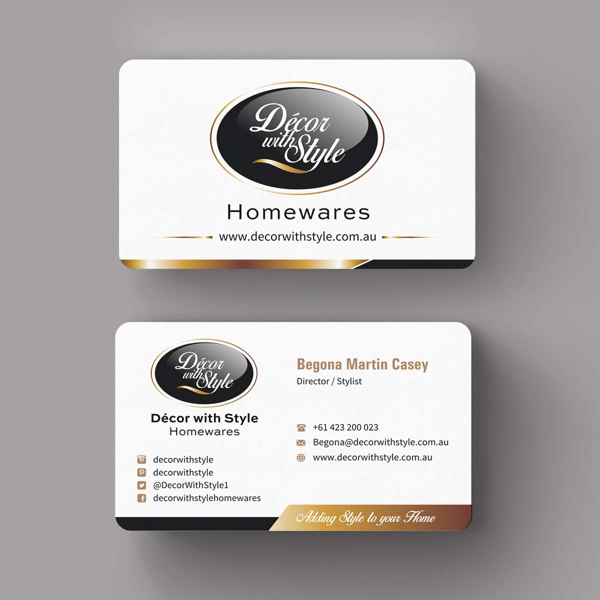 Business Card Design by INDIAN_Ashok for Decor with Style | Design #7901905