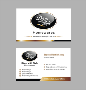 Business Card Design by INDIAN_Ashok for Decor with Style | Design: #7902146