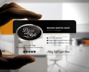 Diseño de Tarjeta de Presentación por Stylez Designz para Decor with Style | Diseño: #7818863