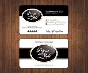 Diseño de Tarjeta de Presentación por Stylez Designz para Decor with Style | Diseño: #7818864