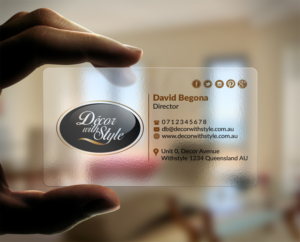 Diseño de Tarjeta de Presentación por AFHUN para Decor with Style | Diseño: #7810495