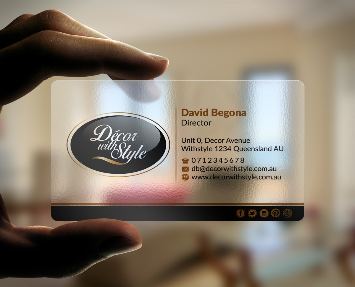 Business Card Design by AFHUN for Decor with Style | Design #7810505
