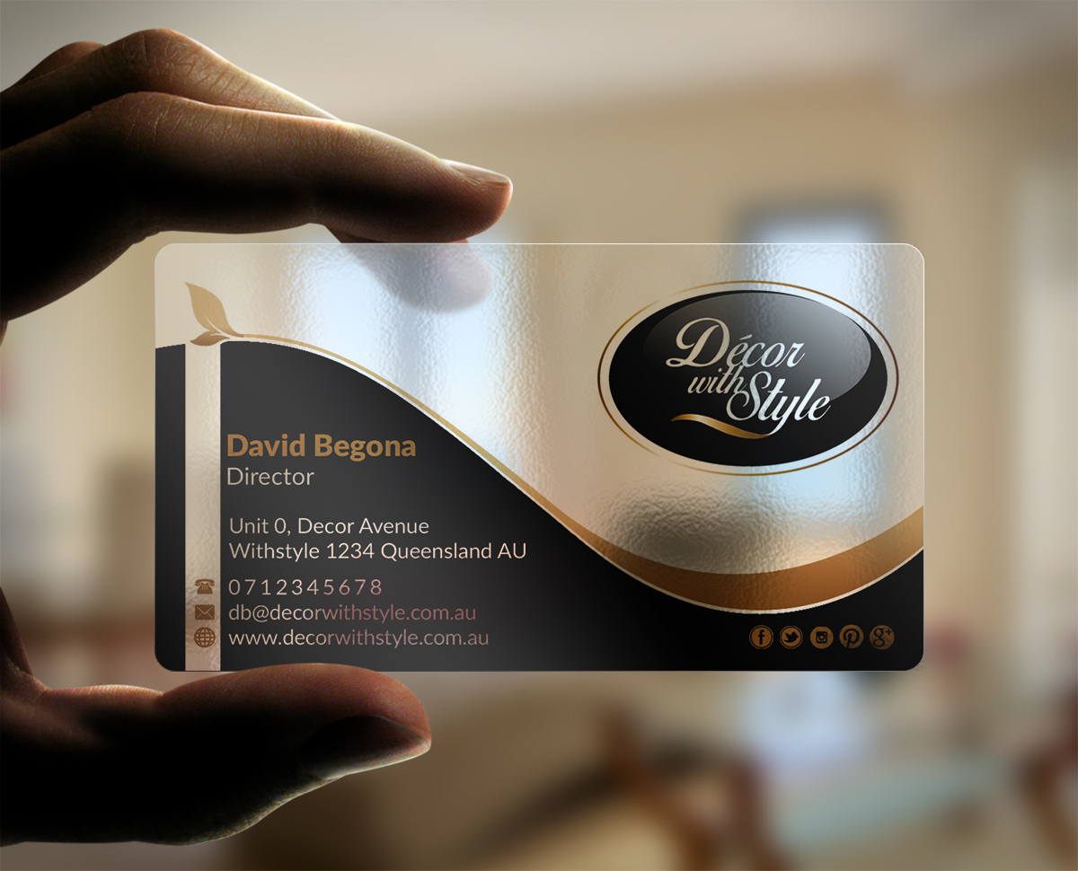 Diseño de Tarjeta de Presentación por AFHUN para Decor with Style | Diseño #7810506