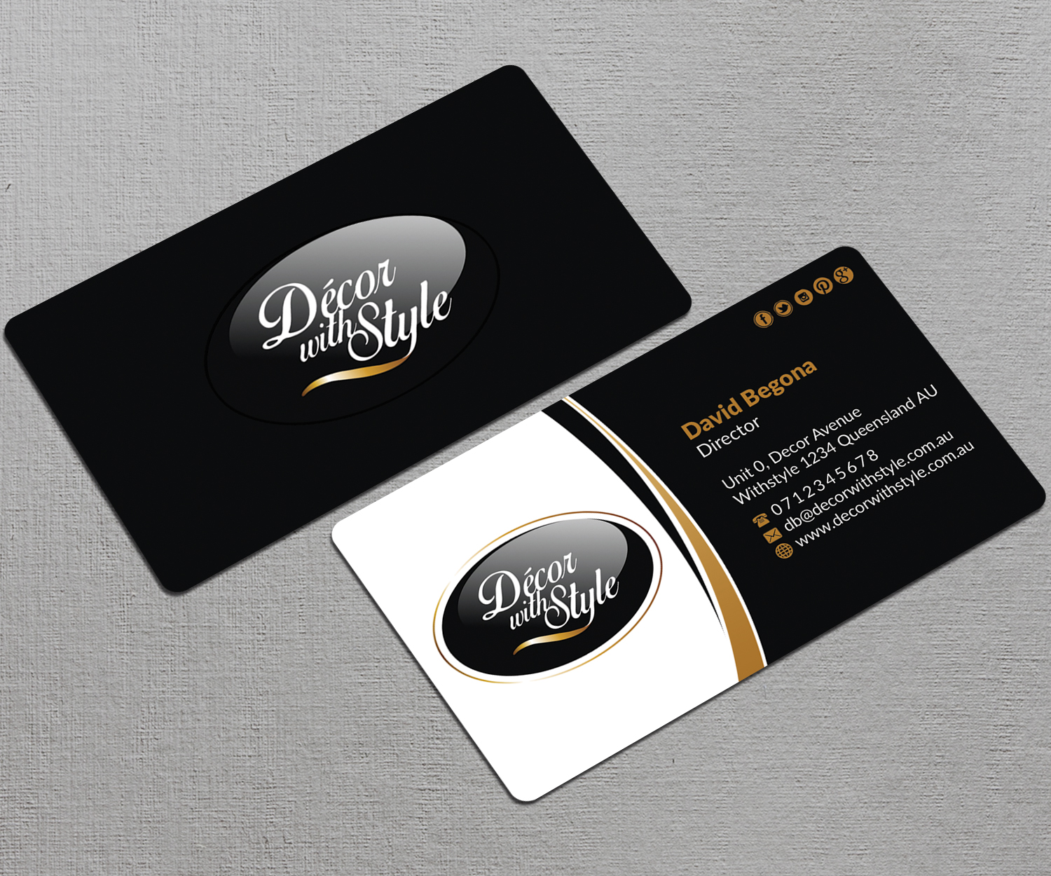 Business Card Design by AFHUN for Decor with Style | Design #7810507