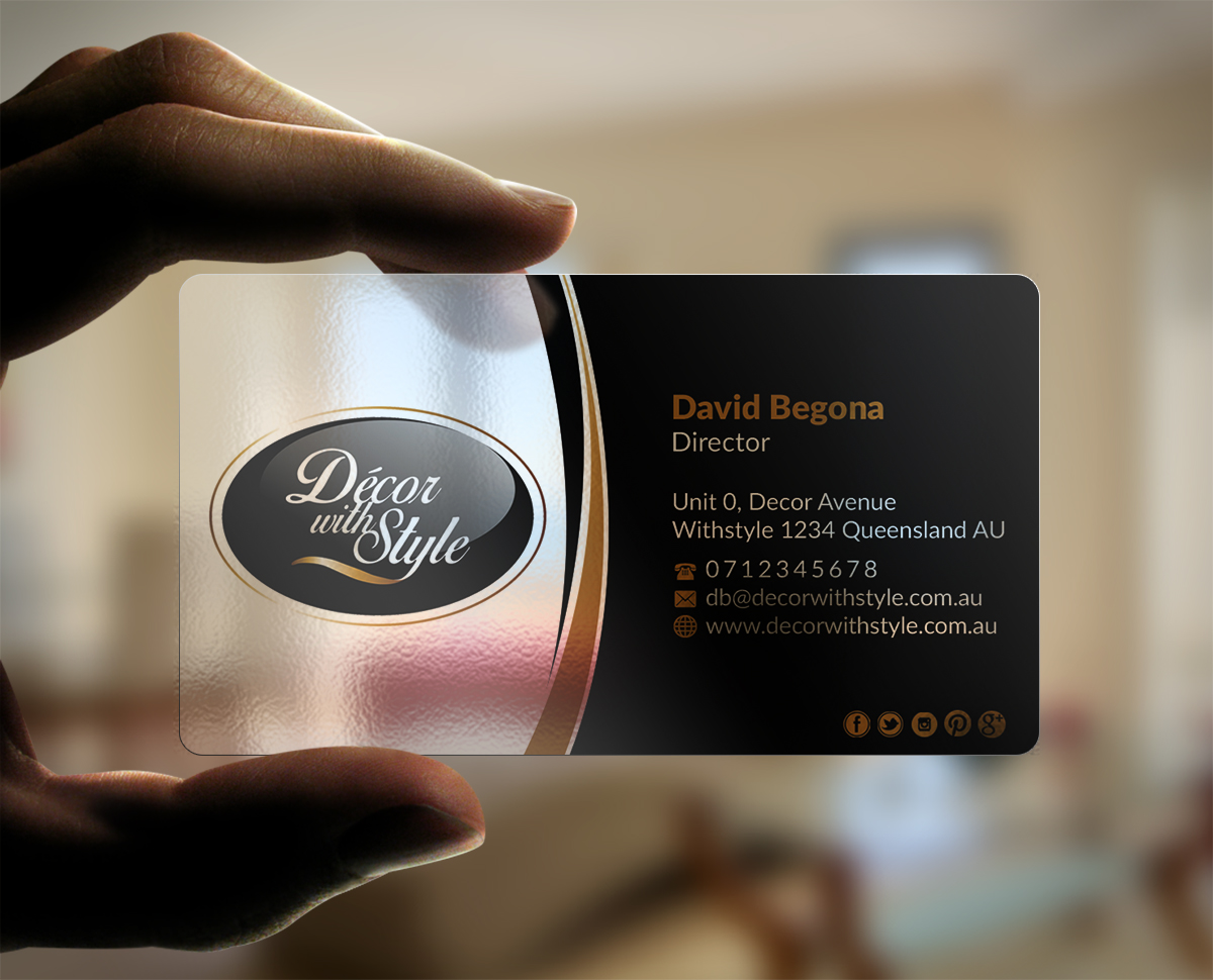 Diseño de Tarjeta de Presentación por AFHUN para Decor with Style | Diseño #7810510