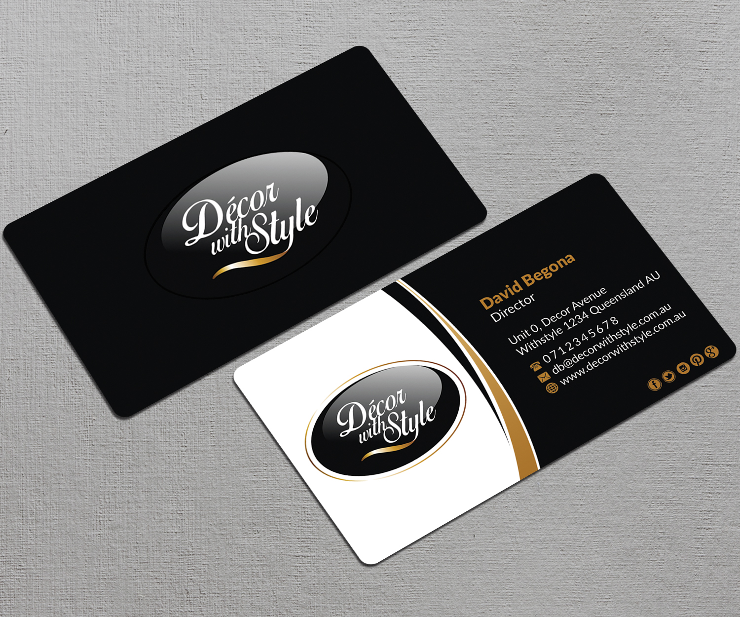 Diseño de Tarjeta de Presentación por AFHUN para Decor with Style | Diseño #7810511