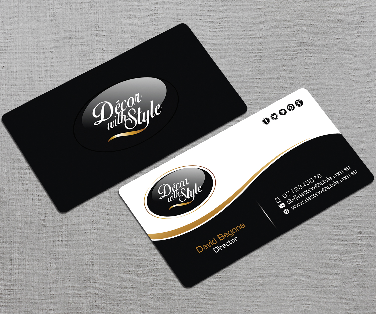 Diseño de Tarjeta de Presentación por AFHUN para Decor with Style | Diseño #7810512