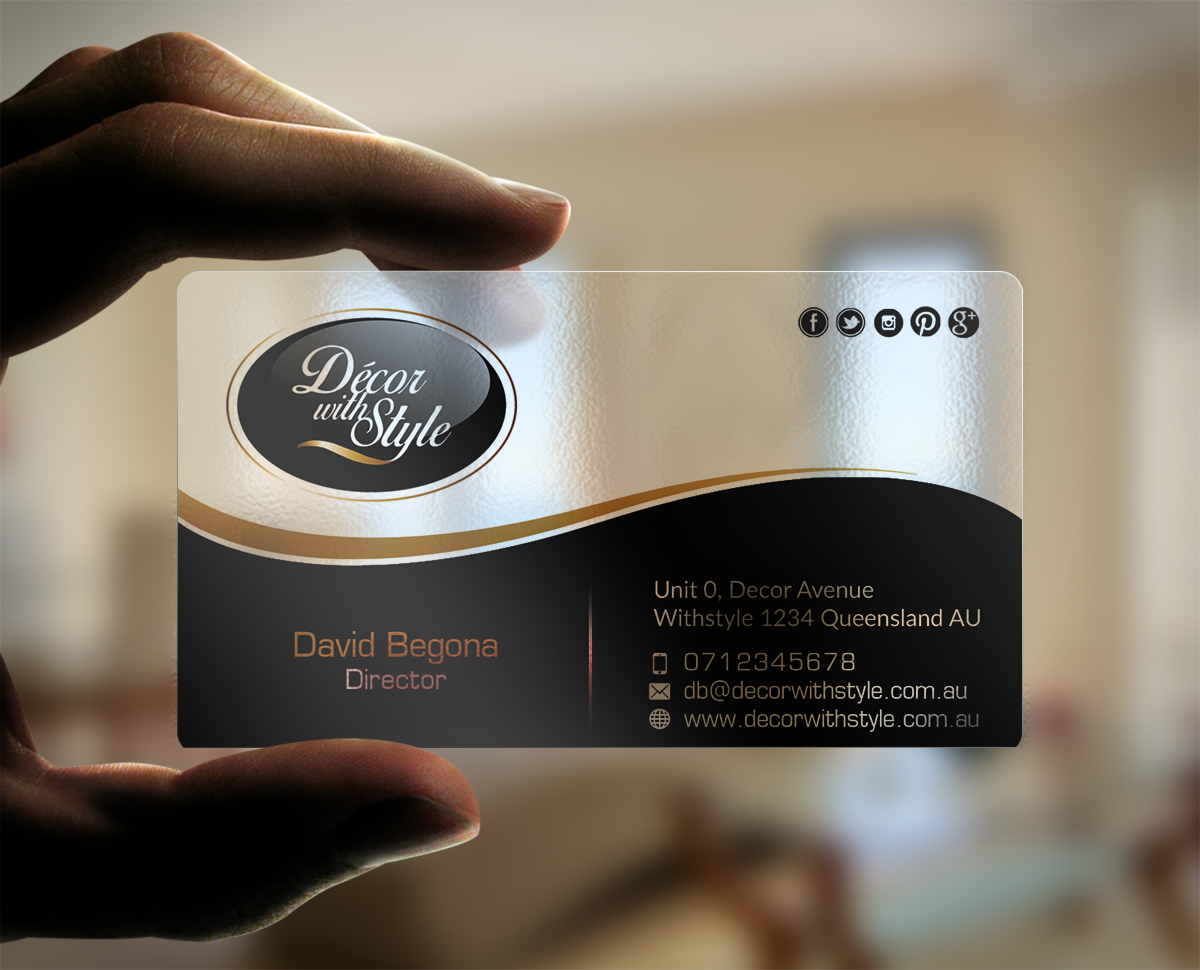 Business Card Design by AFHUN for Decor with Style | Design #7810516