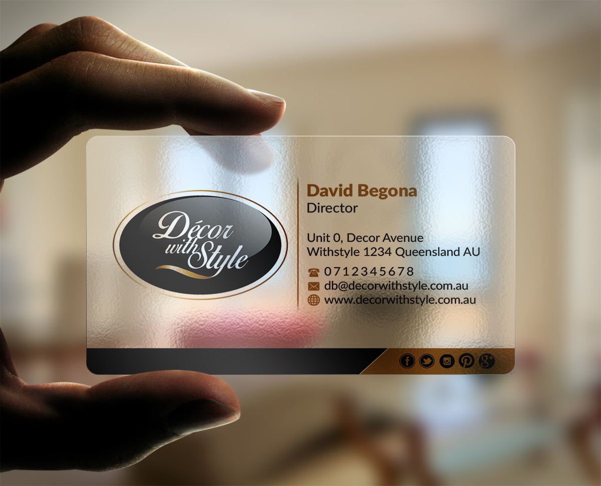 Business Card Design by AFHUN for Decor with Style | Design #7810518