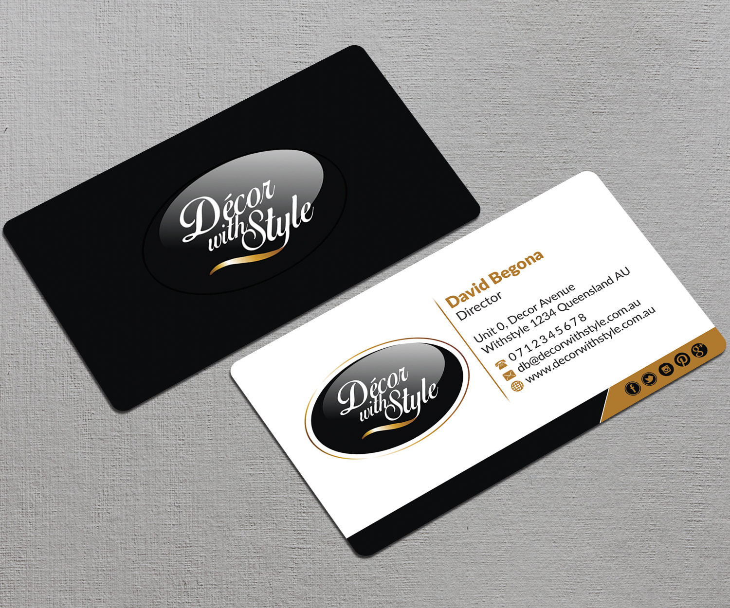 Diseño de Tarjeta de Presentación por AFHUN para Decor with Style | Diseño #7810519