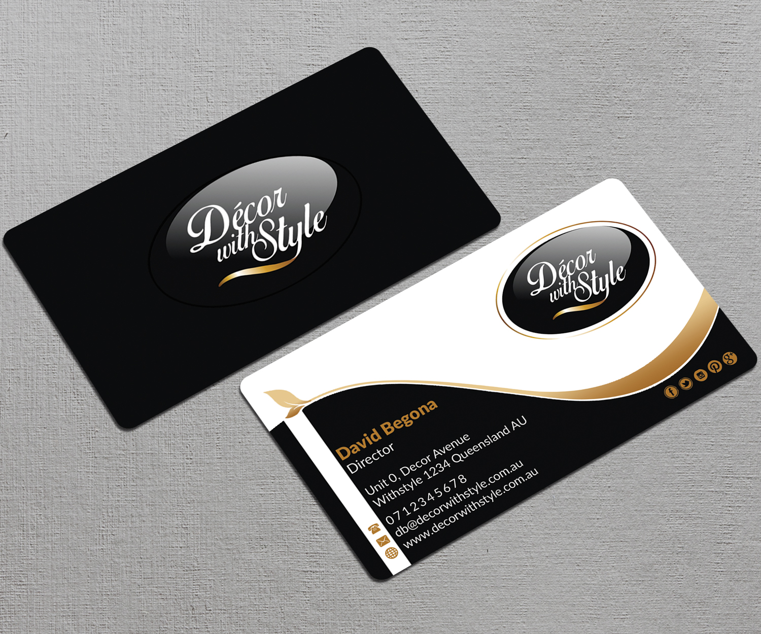 Design de Carte de Visite par AFHUN pour Decor with Style | Design #7810522