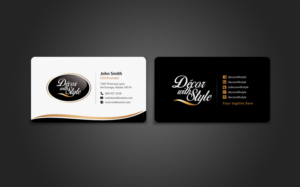 Diseño de Tarjeta de Presentación por chandrayaan.creative para Decor with Style | Diseño #7725730