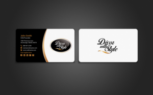 Business Card Design by chandrayaan.creative for Decor with Style | Design: #7725737