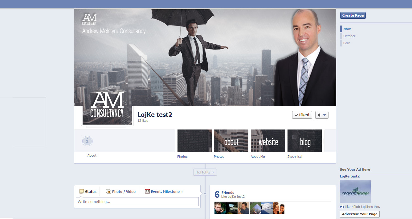 Facebook Design by lojke for Andrew McIntyre Consultancy | Design #1976007