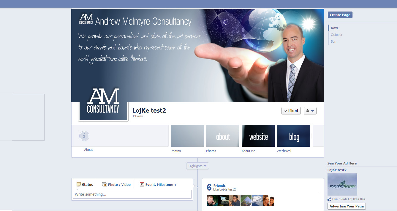 Facebook Design by lojke for Andrew McIntyre Consultancy | Design #1976009
