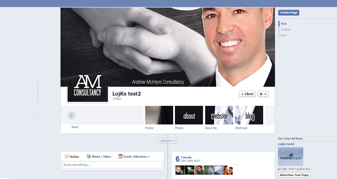 Facebook Design by lojke for Andrew McIntyre Consultancy | Design #1976010