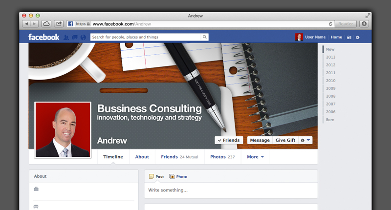 Facebook Design by BillyAshgray for Andrew McIntyre Consultancy | Design #2011506
